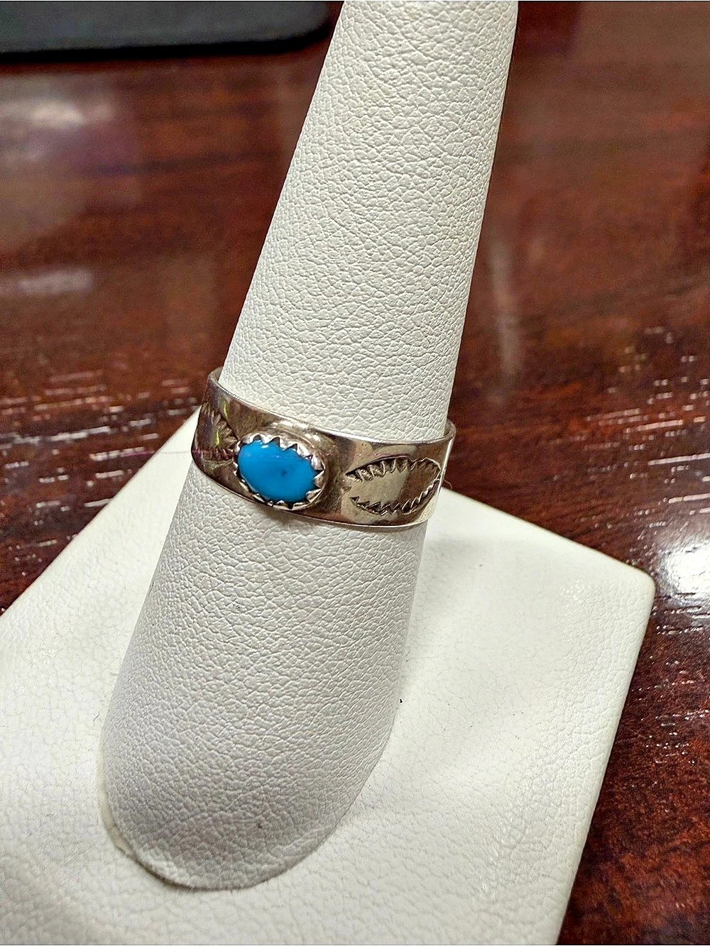 925 Sterling Silver Turquoise Stone  Ring size 7